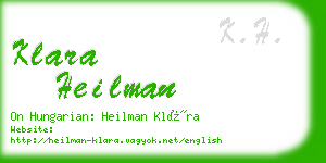 klara heilman business card